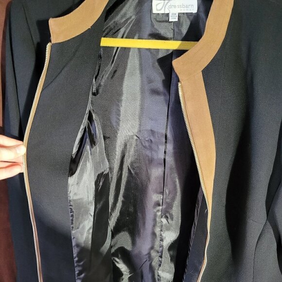 New DressBarn womens zip up blazer 20W - Picture 3 of 12